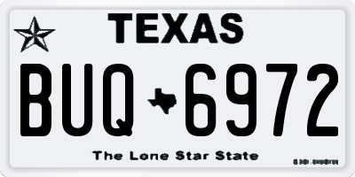 TX license plate BUQ6972