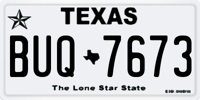 TX license plate BUQ7673