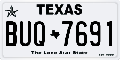 TX license plate BUQ7691