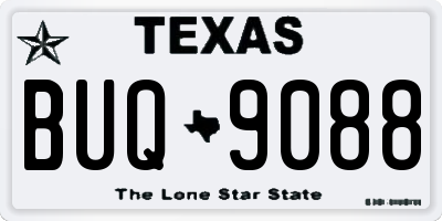 TX license plate BUQ9088