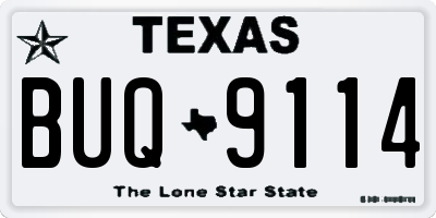 TX license plate BUQ9114