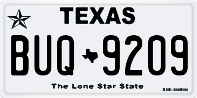 TX license plate BUQ9209