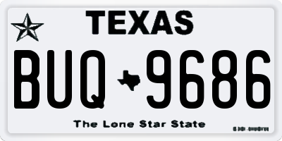 TX license plate BUQ9686