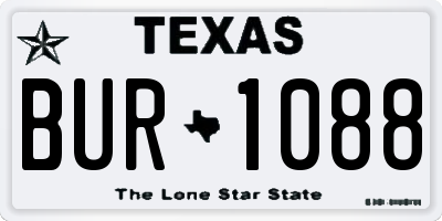 TX license plate BUR1088