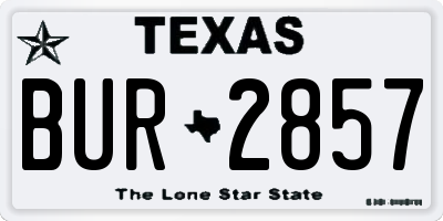 TX license plate BUR2857