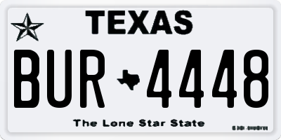 TX license plate BUR4448