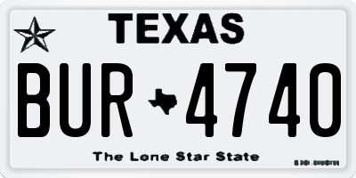 TX license plate BUR4740