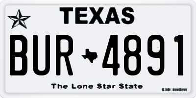 TX license plate BUR4891