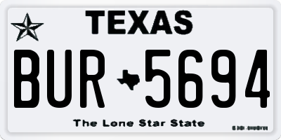 TX license plate BUR5694
