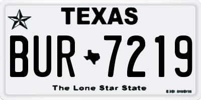 TX license plate BUR7219