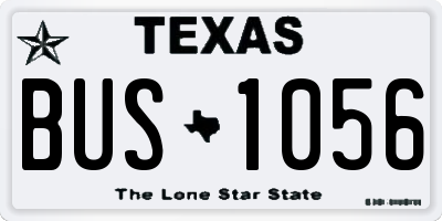 TX license plate BUS1056
