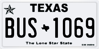 TX license plate BUS1069