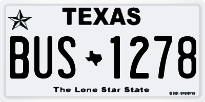 TX license plate BUS1278