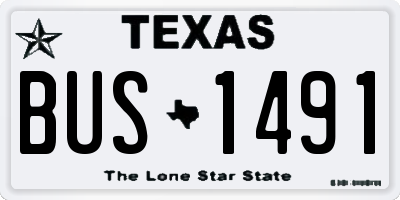 TX license plate BUS1491