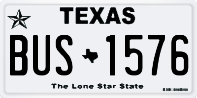TX license plate BUS1576