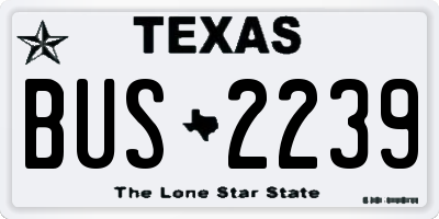 TX license plate BUS2239