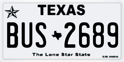 TX license plate BUS2689