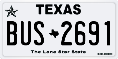 TX license plate BUS2691