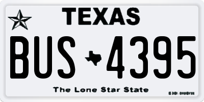 TX license plate BUS4395