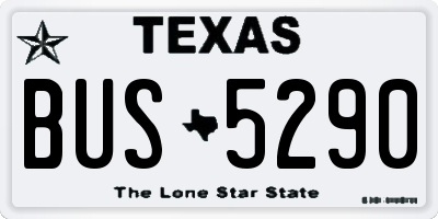 TX license plate BUS5290