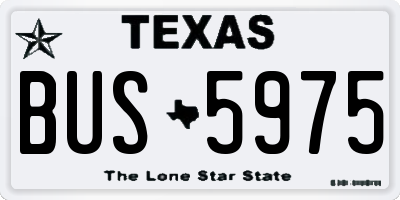 TX license plate BUS5975