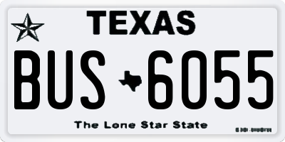 TX license plate BUS6055