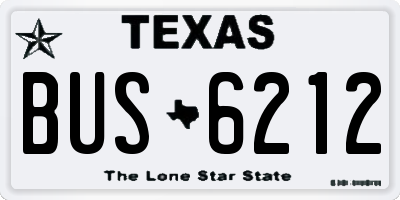 TX license plate BUS6212
