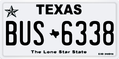 TX license plate BUS6338