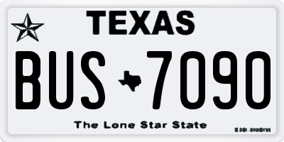 TX license plate BUS7090