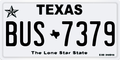 TX license plate BUS7379