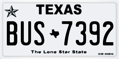TX license plate BUS7392