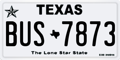 TX license plate BUS7873