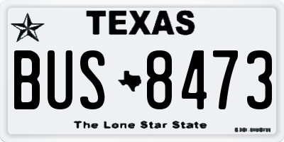 TX license plate BUS8473