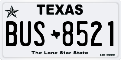TX license plate BUS8521