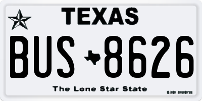 TX license plate BUS8626
