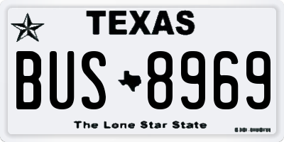TX license plate BUS8969