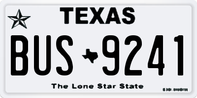 TX license plate BUS9241