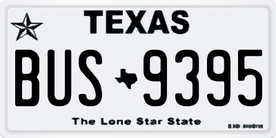 TX license plate BUS9395
