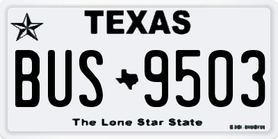 TX license plate BUS9503