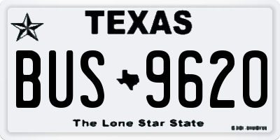 TX license plate BUS9620