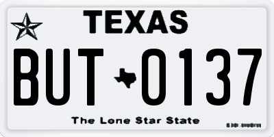 TX license plate BUT0137