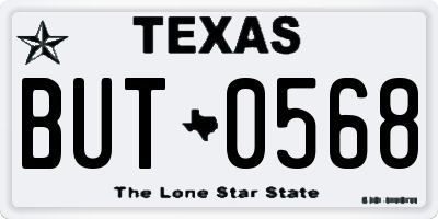 TX license plate BUT0568