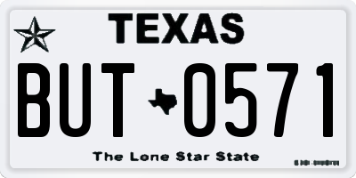 TX license plate BUT0571