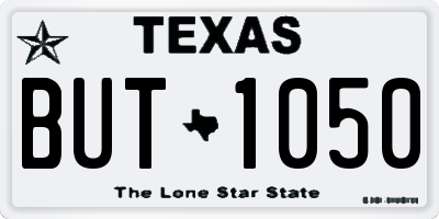 TX license plate BUT1050