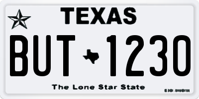 TX license plate BUT1230