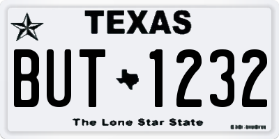 TX license plate BUT1232