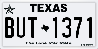 TX license plate BUT1371