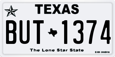 TX license plate BUT1374