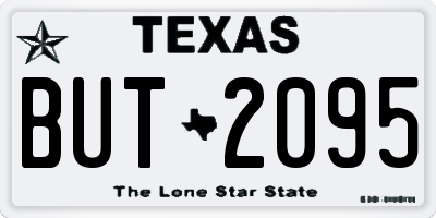 TX license plate BUT2095