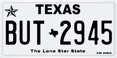 TX license plate BUT2945